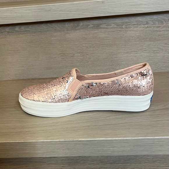 Rare KEDS Rose Gold Sequin Transformer Slip-On Sneakers - Size 8.5 - Picture 16 of 16